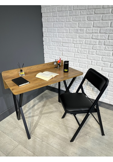 Buse Çalışma Masası Ofis Bilgisayar Masası+ Katlanır Sandalye