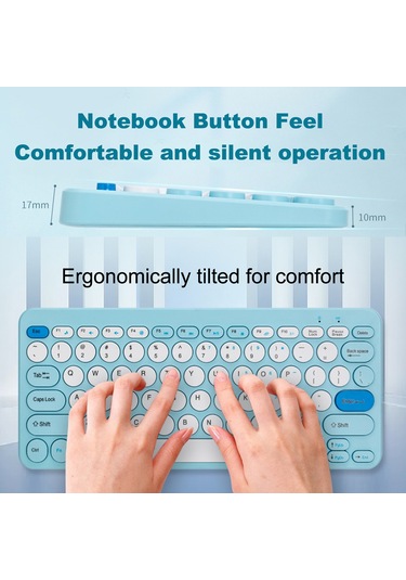 Yunboo Kablosuz Klavye Ve Mouse Seti - Ergonomik, Sessiz, 2.4g Bağlantılı, 10 Metre Menzil