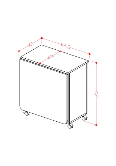 Asra Trend %100 Mdflam 105cm Mutfak Adası Yemek Masası Kahve Köşesi Ma-01 Silves Çok Renkli