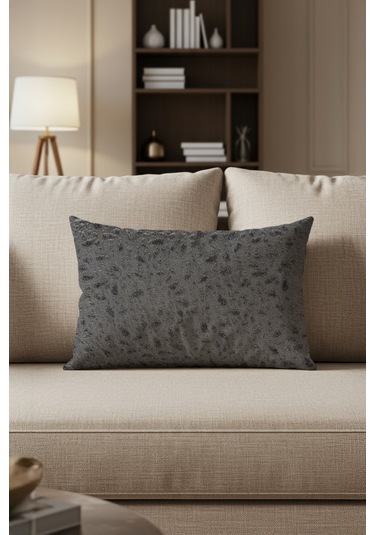 Sezyon Yuna Desenli 30x50 Zeytin Grisi Kırlent Kılıfı Zeytin Gri