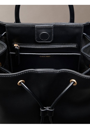 Calvin Klein Kadın Ck Drawstring Sırt Çantası-12531 Siyah/altın