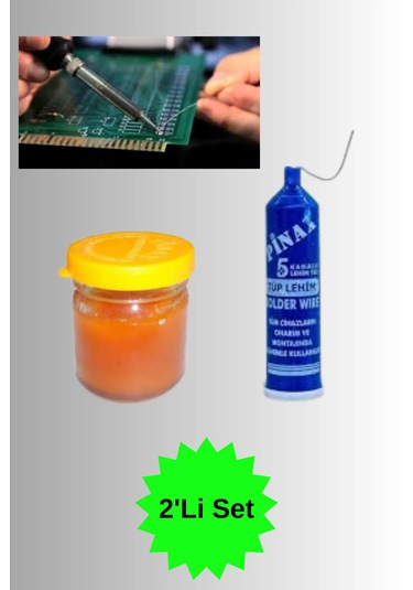 Hafser 2'li Lehim Seti Lehim Teli Ve Lehim Pastası Havya Teli Havya Pastası