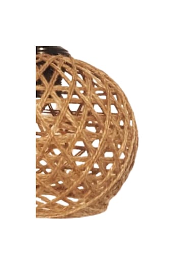 Handmade Jüt Örme Tekli Top Şeklinde Sarkıt Hol Antre Çocuk Odası Kafe Avize Bej