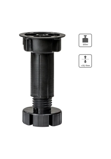 Centr Mebel'noj Furnitury Plastikten Yapılmış Ayarlanabilir Mobilya Ayarı 4 Adet 93583348 Siyah