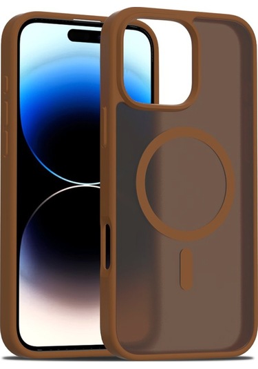 Joko İphone Uyumlu 16 Pro Kılıf Jota Seri Magsafe Kapak Kahverengi