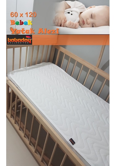 %100 Sıvı Geçirmez Yatak Alezi Bebek Yatağı(beşiği) için 60x120