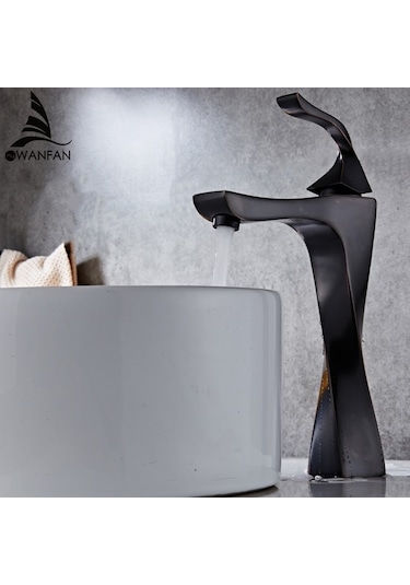 Wanfan Banyo Lavabo Bataryası Uzun Siyah