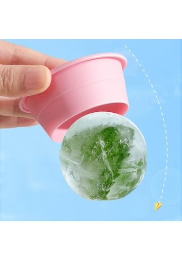 6 Adet Buz Tepsisi Silikon Küre Buz Kalıbı Üreticisi Gıda Sınıfı Kolay Çıkarma Çok Renkli