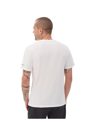 Columbia Cs0481 Csc M Stacked Gem Ss Erkek T-shirt-33123 Beyaz