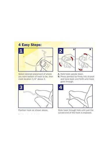 Kosona 20 Adet Paslanmaz Çelik Duvar Kanca: Taşınabilir Ev Giyim Askı, Gips Duvarı İçin Delme Gerektiren Dayanıklı Metal Kanca