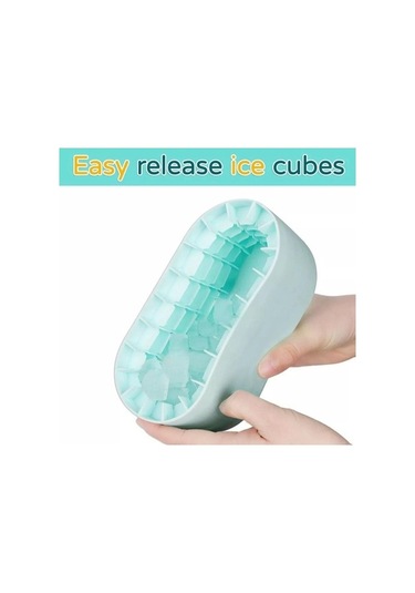Pazly Yeniden Kullanılabilir Silikon Buz Küpü Tepsisi, Kendin Yap Buz Yapıcı, Mavi, Sarı, Gri Renkli, Gıda Güvenli, Kolay Saklama Gri