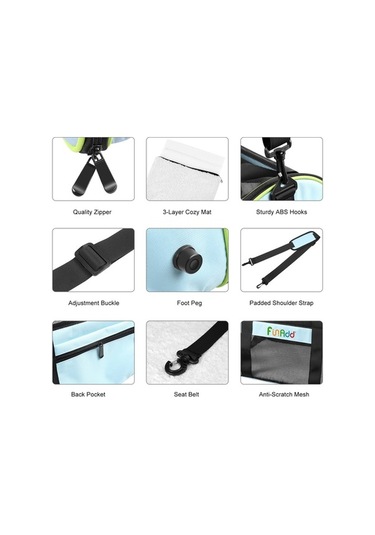 Dm Cbtx Funadd Pet Seyahat Taşıma Çantası - Omuz Askılı Katlanabilir Tote Mavi