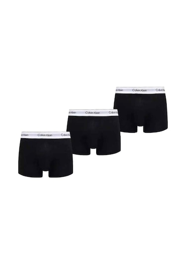 Calvin Klein Erkek Pamuklu Slim Fit Beli Elastik Bantlı 3'lü Siyah Boxer Lv00nb4392-ub1-7909 Siyah