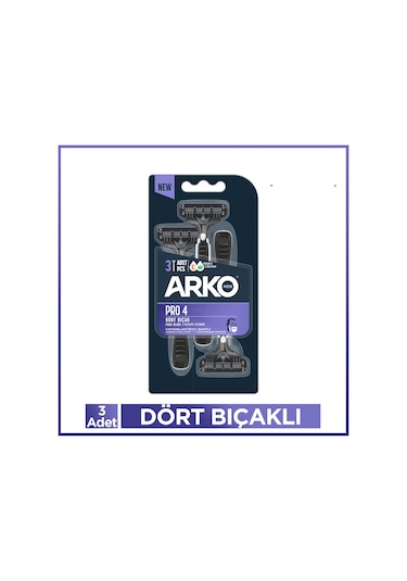 Arko Men Pro4 Tıraş Bıçağı Blıster 3lü