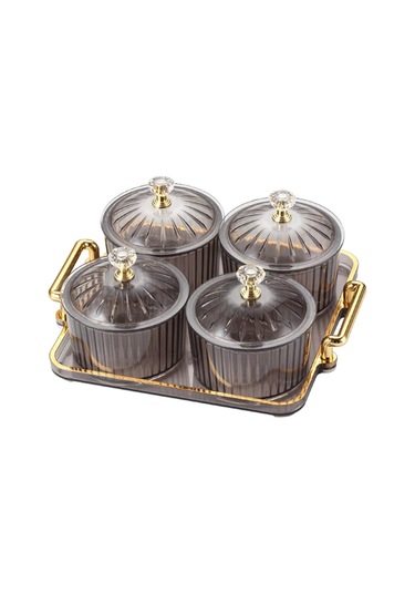 Suntek Magideal Bölünmüş Servis Tabağı 4-ızgara-gri-ve-kapak