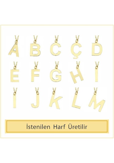 14 Ayar Altın O Harfli Kolye N11.3252