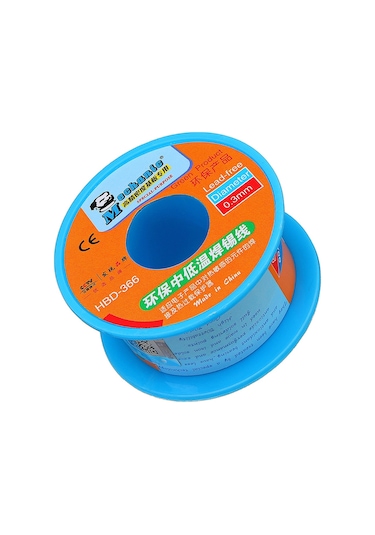 Yeni Araç Mekanık Hbd366 0.3/0.4/0.5/0.6mm 40g Lehim Teli Rulo Düşük Sıcaklık Kurşunsuz Lehimleme Teneke Tel Sn42/bi58-0.3mm