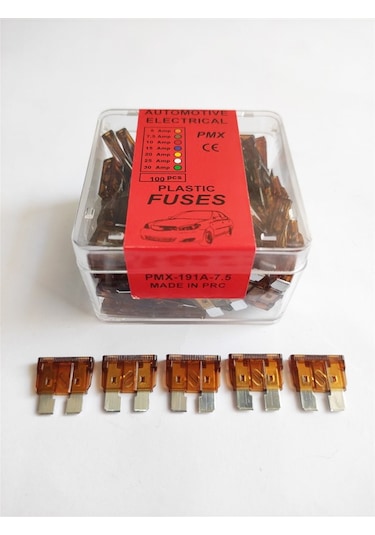 7,5 Amper Yassı Bıçak Sigorta 100,lü Paket