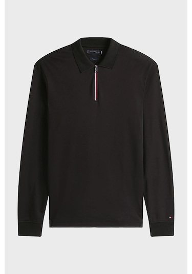 Tommy Hilfiger Erkek Polo Yaka Sweat Mw0mw40302 Bds Siyah Siyah Tommy Hilfiger Erkek Polo Yaka Sweat Mw0mw40302 Bds Siyah Siyah