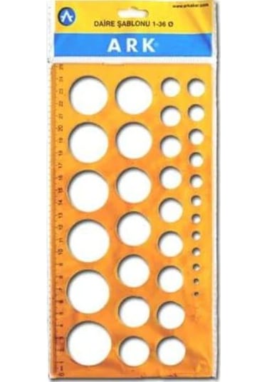 Ark Daire Şablonu Cetveli 1/36 25 Cm