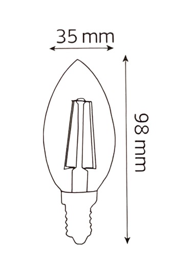 Horoz 001-013-0004 Filament Led Ampul 4w E14 Duy Beyaz Işık