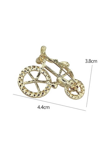 Homyl Rhinestone Broş Alaşım Dekor Bisiklet Pin Şapka Altın