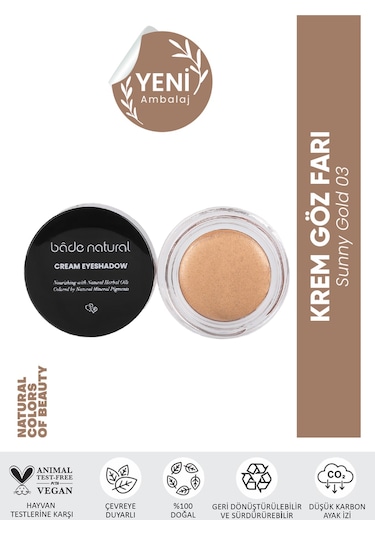 Bade Natural Krem Göz Farı 03 Sunny Gold