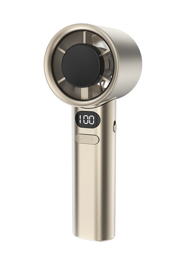 Symbee M11 El Tipi Hızlı Fan, Usb Turbinli, 120 Sürekli Hız Ayarı, Mini Boy, Altın Renk, Dahili Li-poly Batarya