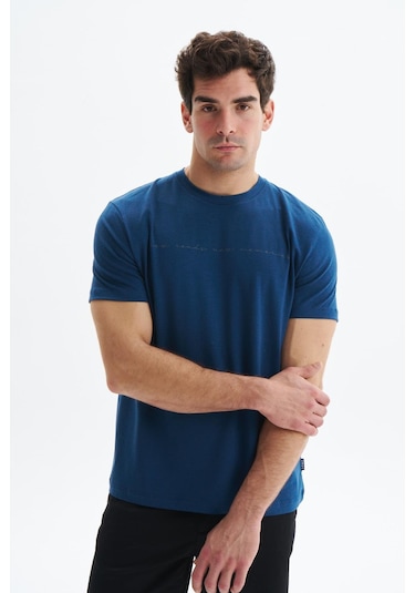 Arma Erkek Regular Fit Yazı Baskılı Süprem Bisiklet Yaka Tişört Y29344472702 İndigo