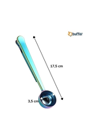 Mandallı Kahve Ölçü Kaşığı Renkli Çok Fonksiyonlu Paslanmaz Çelik Kaşık Çok Renkli