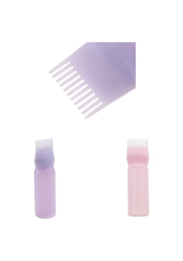 Suntek Kök Tarak Saç Boyası Şişesi Aplikatör Salon Rengi Pembe