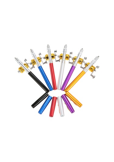 Lemestar Alüminyum Fiberglas Mini Olta Kamışı Ve Makaralı Set - Mor, 99cm Uzunluk, 2.1:1 Diş Oranı, Uçak/demirbaş/buz Olta İçin