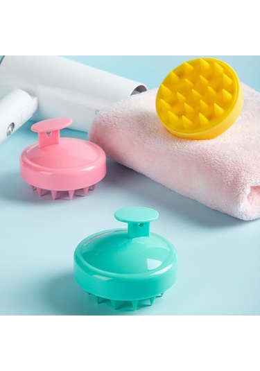 Mor Silikon Şampuan Saç Derisi Saç Masaj Şampuan Masaj Tarak Banyo Masaj Fırçası Baş Masaj Aleti Duş Fırçası Tarak Bakım Saç Aracı