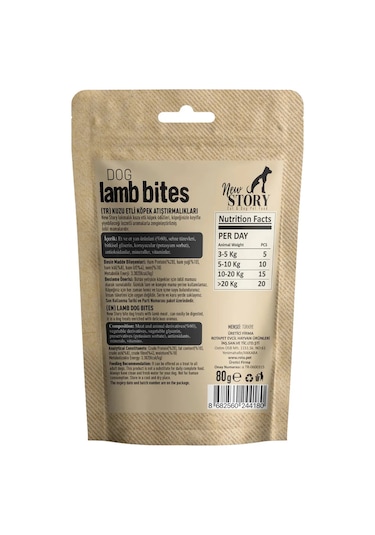 Dog Lamb Bites 6x80gr. Kuzu Etli, Köpek Ödül Maması