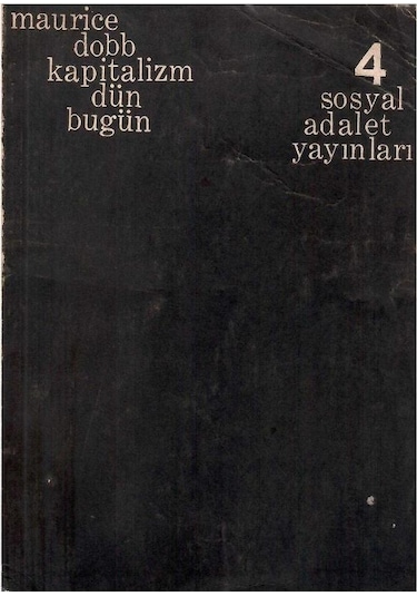 Kapitalizm Dün Bugün - Maurice Dobb Cep Kitabı 1.baskı
