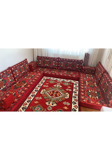 Coton Şark Köşesi Minder Takımı 13 Parça