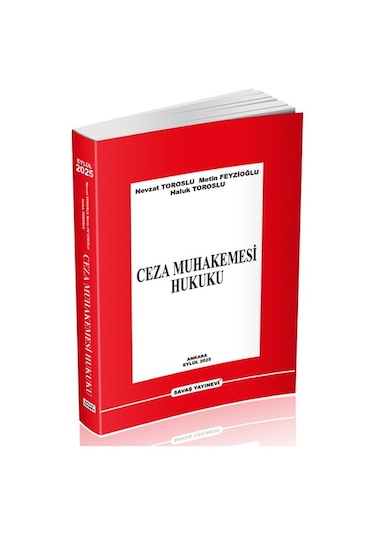 Ceza Muhakemesi Hukuku - Nevzat Toroslu Metin Feyzioğlu Eylül 2025