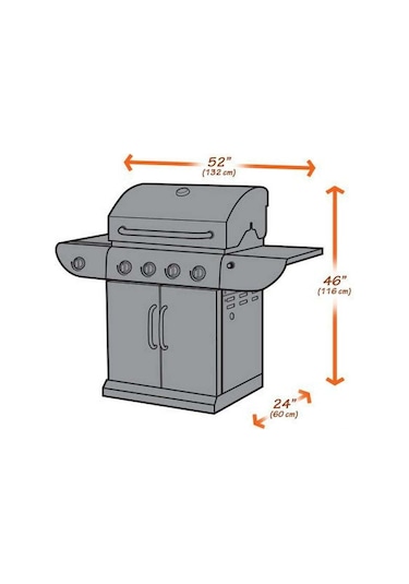 Kangvka 52 İnç Ağır Duty Barbekü Kılıfı - Oxford Kumaşı, Yağmurluğa Dayanıklı, Toz Ve Güneşten Koruma, 145x61x117 Cm, 450g Çok Renkli