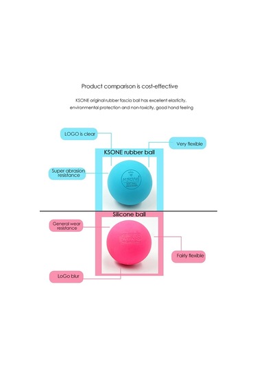 Geeksen Mavi 6.35cm Fasyalı Top - Omuz Bacak Ayak Tabanı Masajı, Lakros Tipi Relaksasyon Aleti Mavi