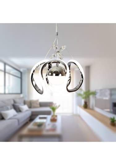 Tt306-25-tpl-kr Tt Ayd. Kavis 25lik Krom Tektoplu 3renk Led Avize Krom