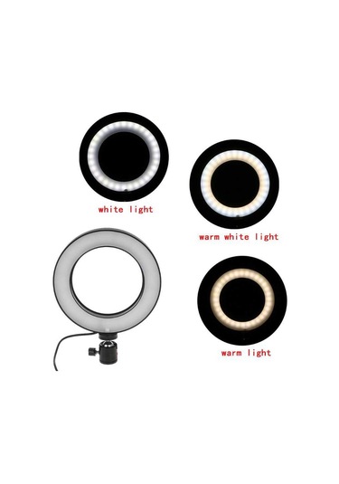 Kilifone - Canlı Yayın Işıklı M-16 Işıklı Telefon Tutucu Ring Light - Siyah - T13809