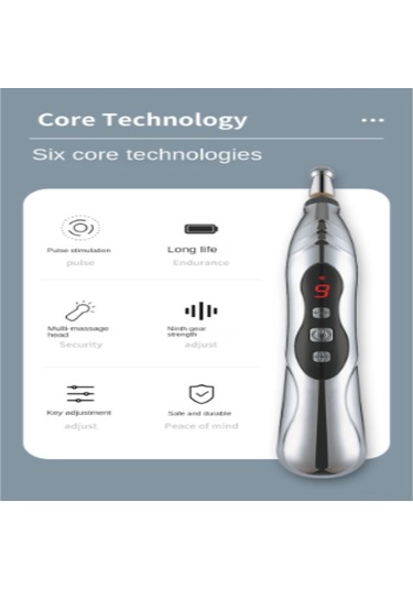 Mufunye Otomatik Akupunktur Noktası Bulucu, Masaj Çubuğu, Ev Tipi Elektronik Akupunktur Ve Moksibüsyon Aracı Varsayılan