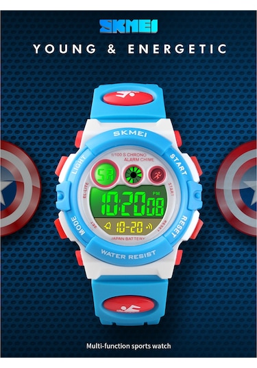 Yunboo Skmeı 1451 Çocuklar İçin Dijital Saat - 50m Su Geçirmez, Gösterge Işıklı, Alarmlı, Kronometreli Sporluk Öğrenci Kol Saati Pembe Çok Renkli