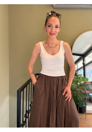 Ali Butik Ekru Korseli Polyamid Atlet