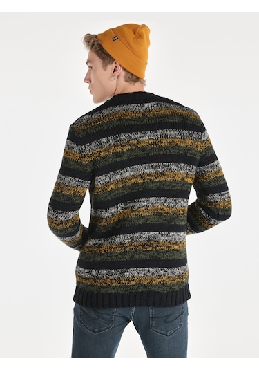 Colins Bisiklet Yaka Çizgili Triko Çok Renkli Erkek Kazak Cl1066280 Çok Renkli Colins Bisiklet Yaka Çizgili Triko Çok Renkli Erkek Kazak Cl1066280 Çok Renkli