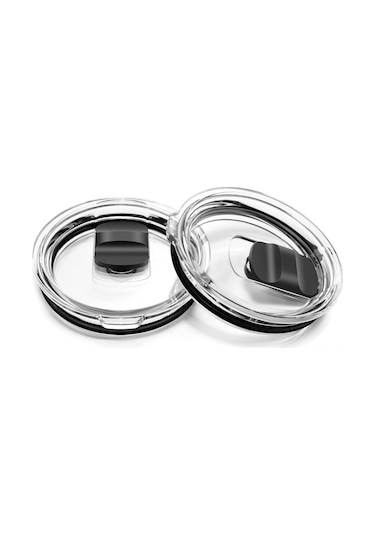 Lemestar 2 Adet Manyetik Kaydırmalı Kapağı, 14oz Kupa Ve 35oz Şarjörlü Bardaklar İçin Uyumlu, Sızıntısız Seyahat Kapakları, Bpa-sız Isı Saklama Bardak Değişim Kapağı Siyah