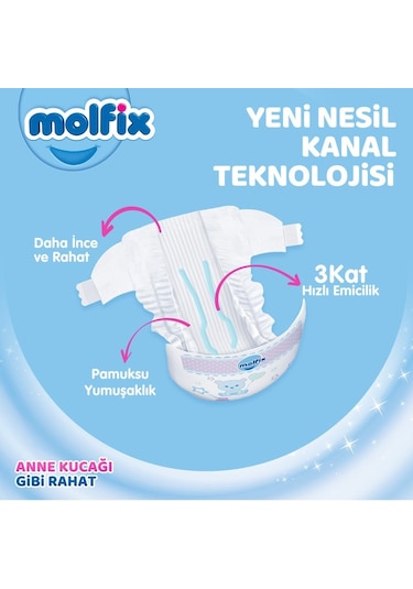 Molfix Bebek Bezi Beden:6 15+kg Extra Large Mega Pk 80 Adet