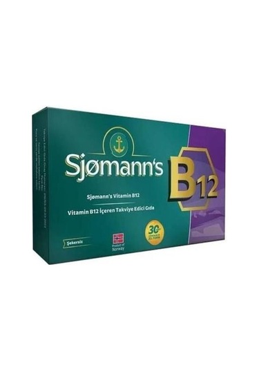 Sjomann's Vitamin B12 30 Çiğneme Tableti