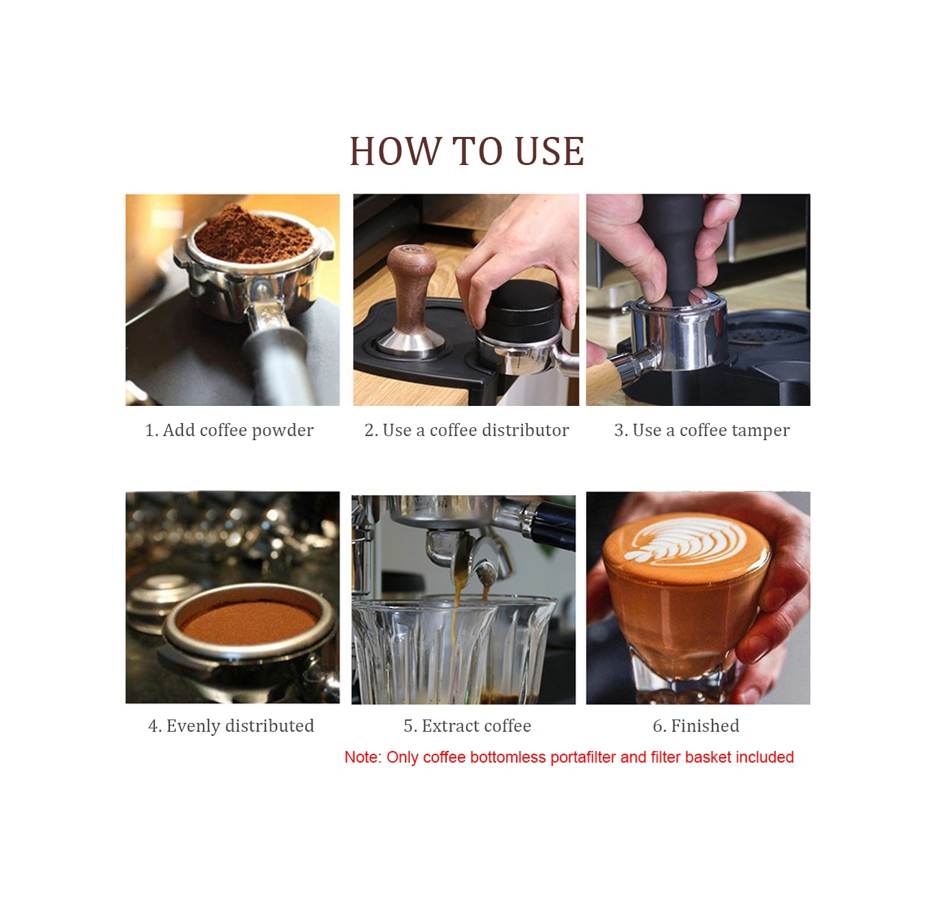 Geeksen Zinc Alloy + Ahşap 51mm 3 Kulaklı Filtreli Kahve Portafilter, Profesyonel Kahve Ekstraksiyonu İçin Dikey Tip B1 Kırmızı Akçaağaç Diğer