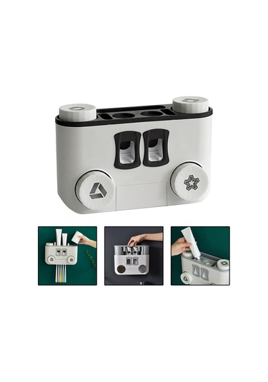 Suntek Tuvalet Banyo Ev Siyah Için Diş Fırçası Dispenseri Ve Diğer